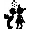niños beso
