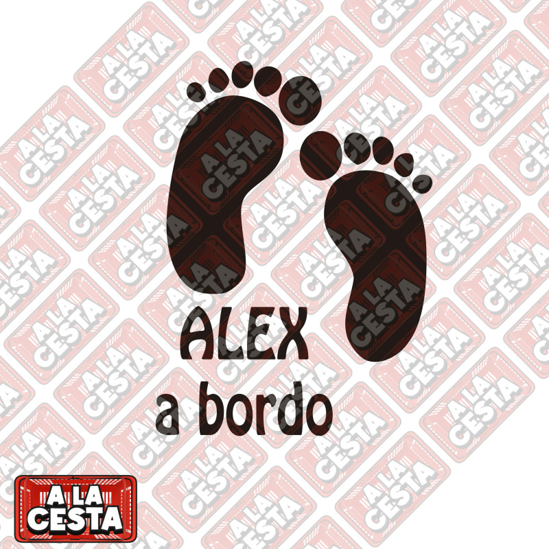 pegatina bebé a bordo para coche pies
