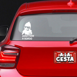 pegatina bebé a bordo para coche gafas