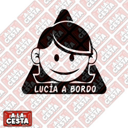pegatina bebé a bordo para coche niña