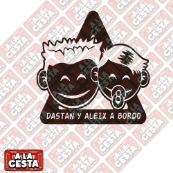 pegatina bebé a bordo para coche hermanos