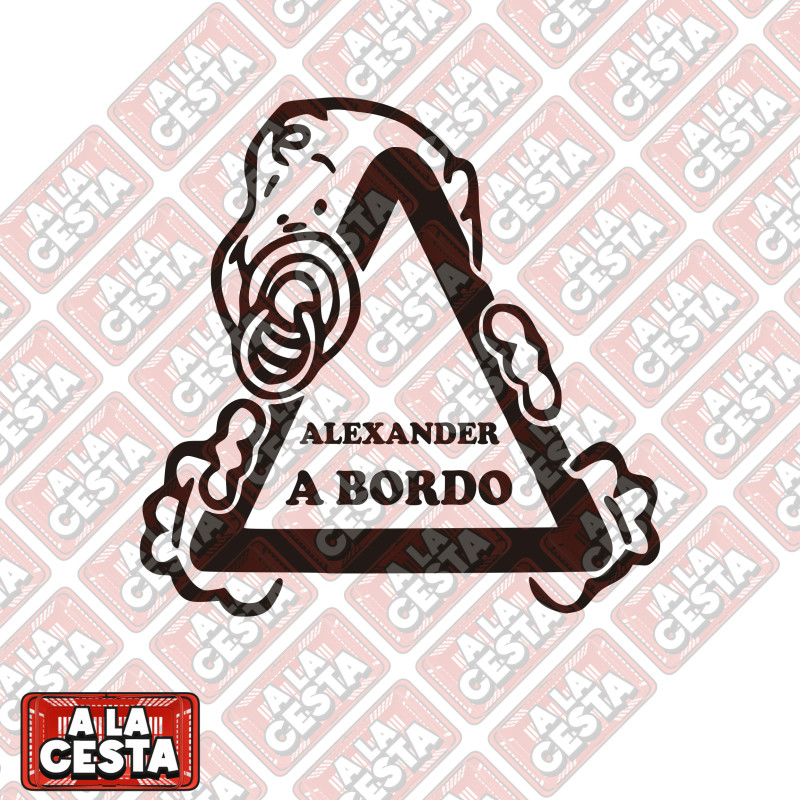 pegatina bebé a bordo para coche chupete