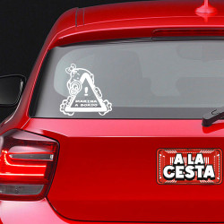 pegatina bebé a bordo para coche lazo