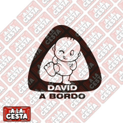 pegatina bebé a bordo para coche guiño
