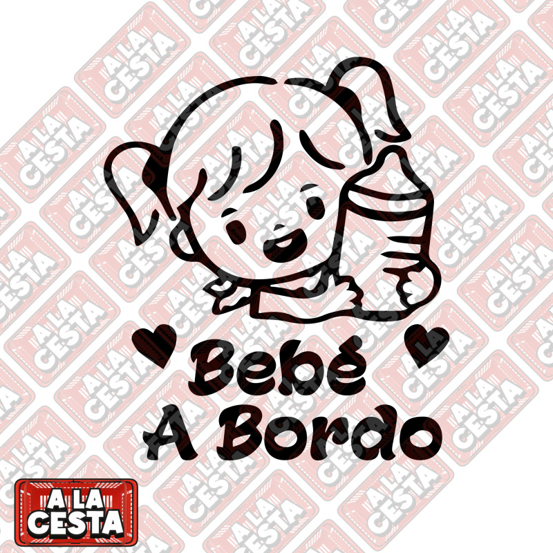 pegatina bebé a bordo para coche biberón