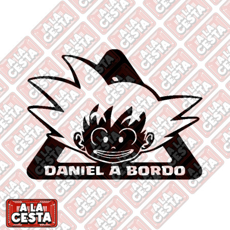 pegatina bebé a bordo para coche Goku