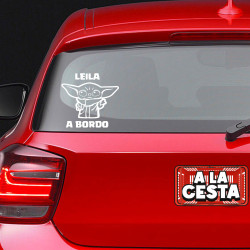 pegatina bebé a bordo para coche Yoda