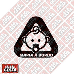 pegatina bebé a bordo para coche rizo
