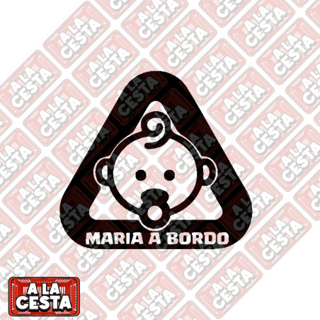pegatina bebé a bordo para coche rizo