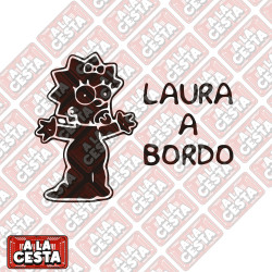 pegatina bebé a bordo para coche Lisa The Simpsons