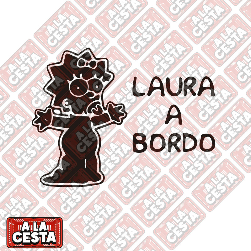 pegatina bebé a bordo para coche Lisa The Simpsons