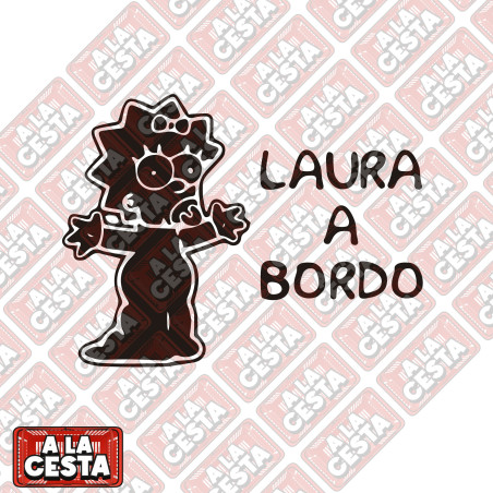 pegatina bebé a bordo para coche Lisa The Simpsons