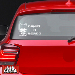 pegatina bebé a bordo para coche Batman