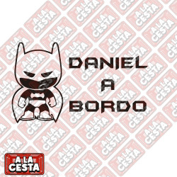 pegatina bebé a bordo para coche Batman