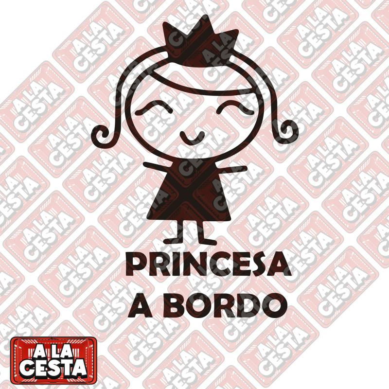 pegatina bebé a bordo para coche princesa