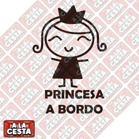 pegatina bebé a bordo para coche princesa