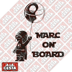 pegatina bebé a bordo para coche Darth Vader