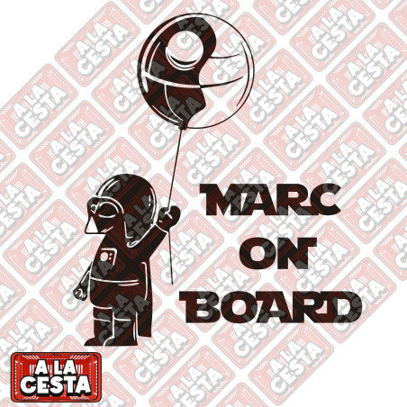 pegatina bebé a bordo para coche Darth Vader