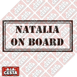 pegatina bebé a bordo para coche sello militar