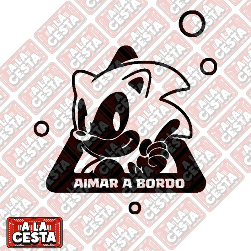 pegatina bebé a bordo para coche Sonic