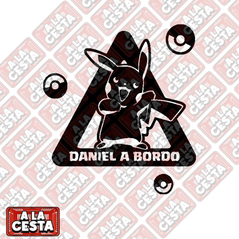 pegatina bebé a bordo para coche Pikachu