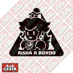 pegatina bebé a bordo para coche Princesa Peach Super Mario