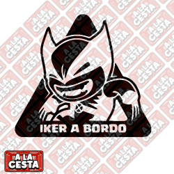 pegatina bebé a bordo para coche lobezno