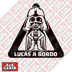 pegatina bebé a bordo para coche Darth Vader