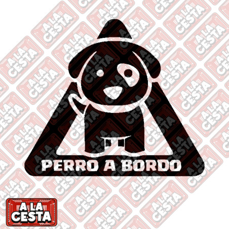 pegatina PERRO a bordo para coche cachorro