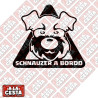 pegatina PERRO a bordo para SCHNAUZER