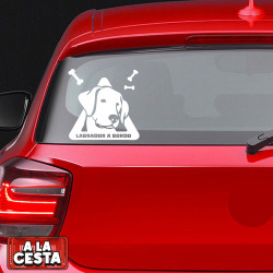 pegatina PERRO a bordo para coche Labrador