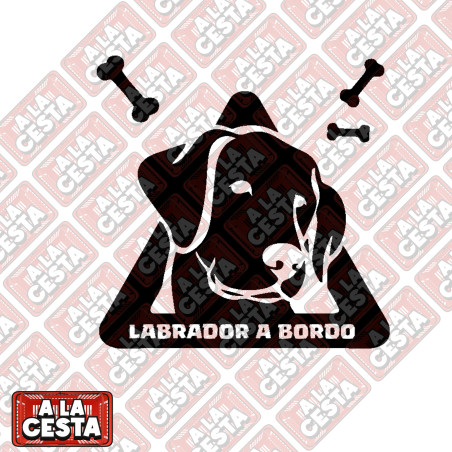 pegatina PERRO a bordo para coche Labrador