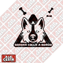 pegatina PERRO a bordo para Border Collie