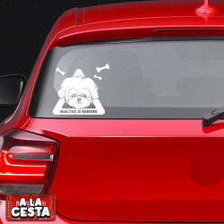 pegatina PERRO a bordo para coche Maltés