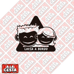 pegatina bebé a bordo para coche hermanos