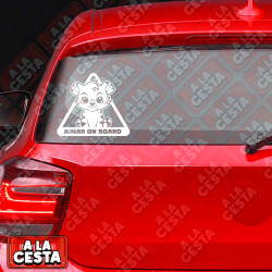 pegatina tigre a bordo para coche cachorro