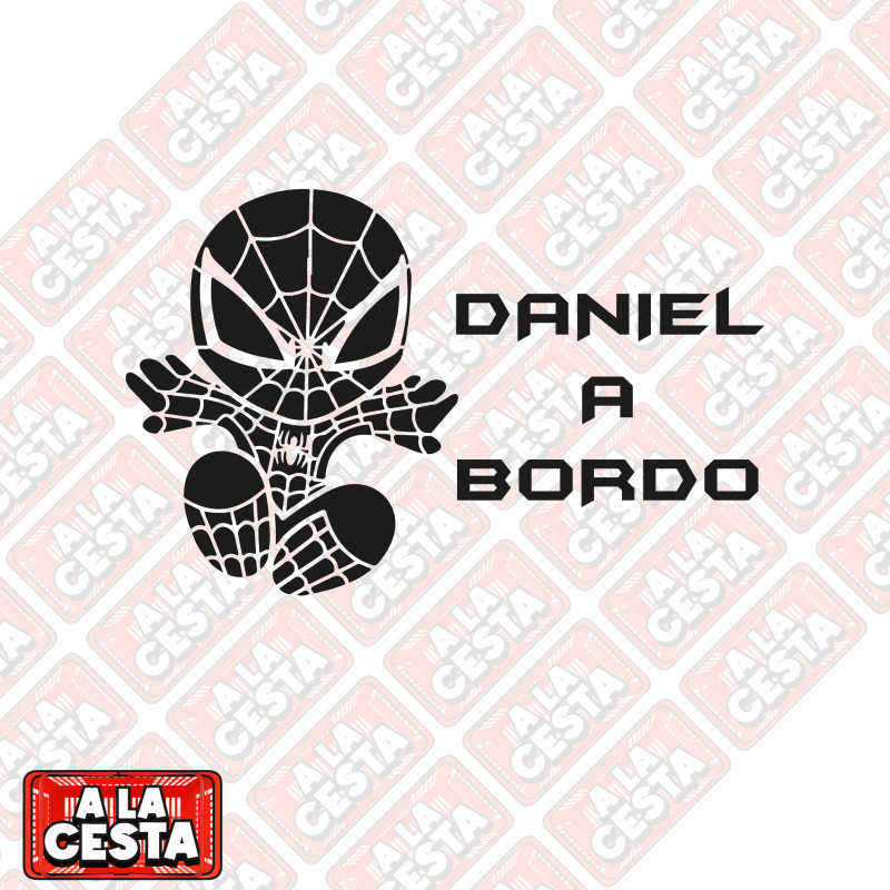 pegatina bebé a bordo para coche Spiderman