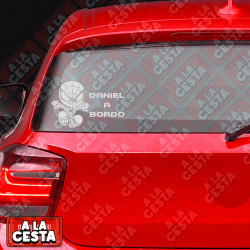 pegatina bebé a bordo para coche Spiderman