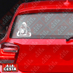 pegatina PERRO a bordo para coche patrulla canina skie