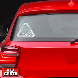 pegatina PERRO a bordo para coche patrulla canina rubble