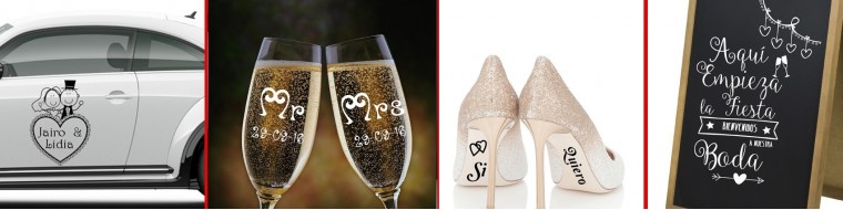 Vinilos y pegatinas para bodas | Detalles originales y románticos – ALACESTA