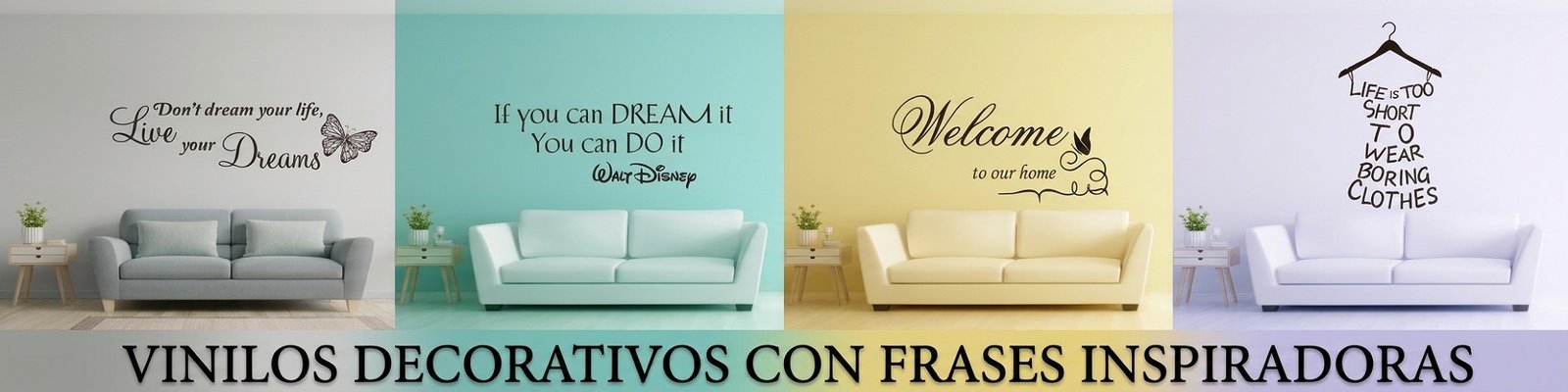 VINILOS DECORATIVOS CON FRASES INSPIRADORAS